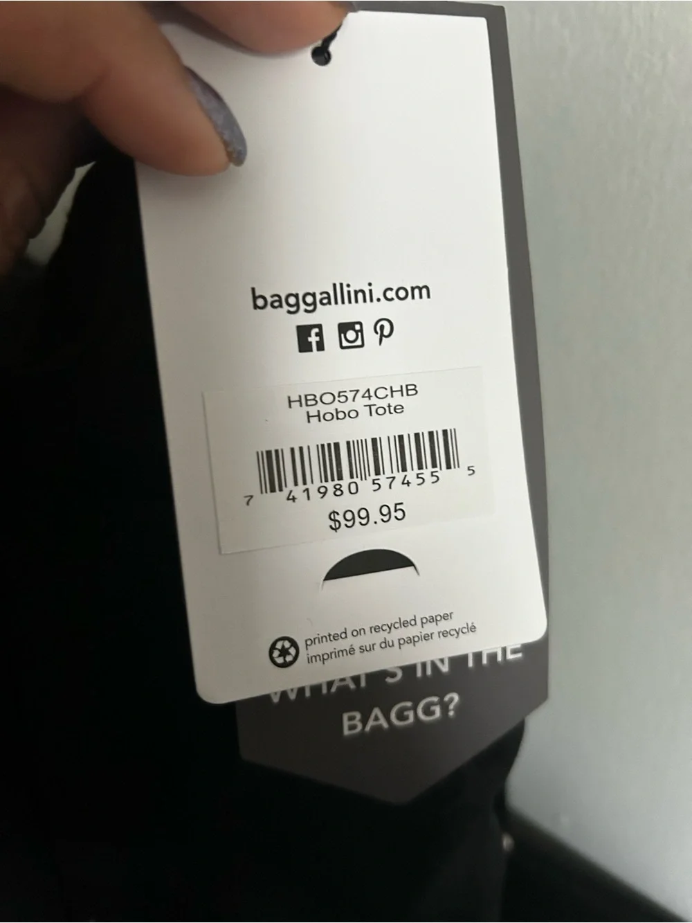 Baggallini Black Hobo Shoulder Bag